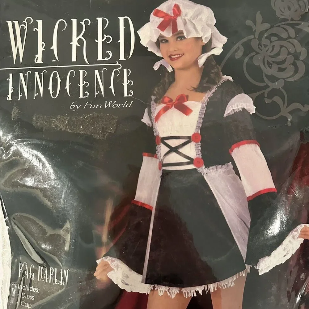 Fun World Wicked Innocence Rag Doll Costume Junior's 0-9 Coquette Girl Halloween